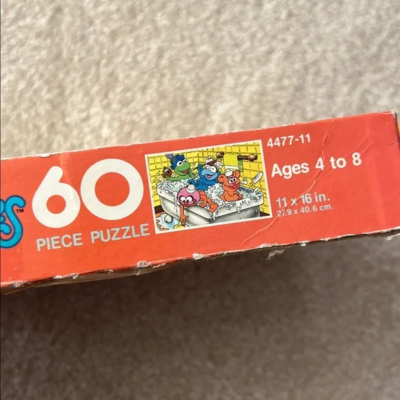 VINTAGE Muppet Babies nostalgic 1980s 60 piece puzzle Kermit Gonzo Fozzy Animal - Picture 7 of 17